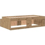  Posteljni okvir za shranjevanje Artizanska hrastovina 90x190 cm, (22103218) | Shoptok.si