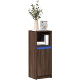 vidaXL Komoda z LED rjavi hrast 38x34x100 cm inženirski les | Shoptok.si