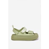 Boto Women's Platform Sandals With Velcro Green Nitepira | Shoptok.si