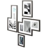 Umbra Črni plastični stenski okvirji v kompletu 4 ks 69x38 cm Mingle – | Shoptok.si
