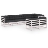 The Living Store Vrtna sedežna garnitura 8-delna z blazinami trdna borovina - Vrtna Sedežna Garnitura, (21421539) | Shoptok.si