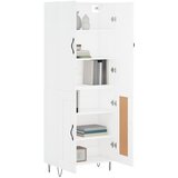  Visoka komoda bijela 69,5x34x180 cm konstruirano drvo | shoptok.hr