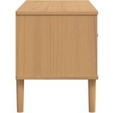 TV omarica - TV enota - Televizijska omarica SENJA videz ratana rjava 106x40x49 cm trdna borovina, (21701284) | Shoptok.si