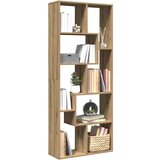 vidaXL Pregrada s knjižno omaro artisan hrast 67x25x161,5 cm inž. les, (22008994) | Shoptok.si