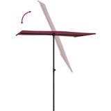  Vrtni suncobran s aluminijskom šipkom 180 x 110 cm bordo | shoptok.hr