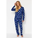 Trendyol Pajama Set - Dark blue - Animal print Cene