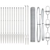 vidaXL Set ograde Set od 2 Pocinčana čelična konstrukcija 25 x 1.2 m | shoptok.hr