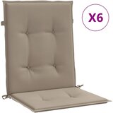  Jastuci za vrtne stolice 6 kom smeđesivi 100x50x3 cm od tkanine | shoptok.hr