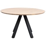 Rowico Okrogla jedilna miza s hrastovo mizno ploščo v naravni barvi ø 130 cm Carradale – | Shoptok.si