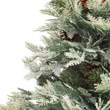  Osvijetljeno božićno drvce sa šiškama zeleno 150 cm PVC i PE | shoptok.hr