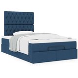 vidaXL Otomanski posteljni okvir z vzmetnico moder 120x200 cm blago | Shoptok.si