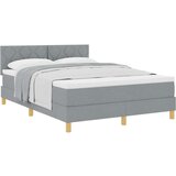 vidaXL Box Spring krevet s madracem svjetlosive boje 140x190 cm Tkanina | shoptok.hr