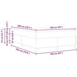 vidaXL Postelja z vzmetnico Krem, Črna 160 x 200 cm | Shoptok.si