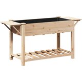  Vrtna saksija s policom Bež 155 x 59 x 76,5 cm Čvrsto drvo jele | Eponuda.com