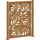 vidaXL Vrtna vrata 105x130cm preperevanje oblikovanje jeklenimi valovi | Shoptok.si