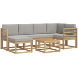  Set vanjskih sofa 7 kom. Bijela i svjetlosiva | shoptok.hr