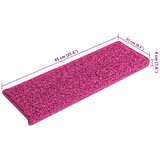  Prostirke za stepenice 30 kom 65x21x4 cm roze pravokutni rub | shoptok.hr