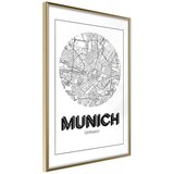  Poster - City Map: Munich (Round) 30x45 Cijene