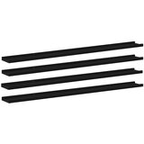  Zidne police 4 kom crne 115 x 9 x 3 cm | shoptok.hr