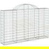  Obokane gabion košare 7 kosov 200x30x120/140cm pocinkano železo, (20758075) | Shoptok.si