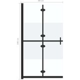  Sklopiva pregrada za tuš napola matirano ESG staklo 80 x 190 cm | shoptok.hr