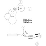  ONLI - Stona lampa PALOMA 4xG9/10W/230V 48 cm crna/zadimljena | Eponuda.com