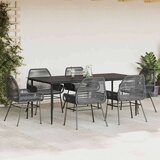 vidaXL 7-dijelni vrtni blagovaonski set s jastucima crno | shoptok.hr