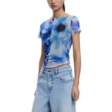 Desigual Majice s kratkimi rokavi REPRIS TS AURA 25WWTKX7 Modra cene