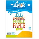 Junior jolly embossed metallic paper papir met. relj. a4 250g10k - odaberite nijansu žuta ( 136203 ) Cene