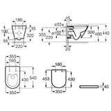 Roca A3460NL000 The Gap viseča brezrobna WC školjka | Shoptok.si