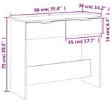  Konzolni stol boja hrasta sonome 90x36x75 cm konstruirano drvo | shoptok.hr