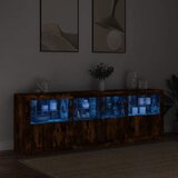  Komoda s LED svjetlima boja dimljenog hrasta 202x37x67 cm | shoptok.hr
