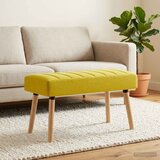  Klupa s utorima Svijetlo žuta 80 x 40 x 46 cm Tkanina | shoptok.hr
