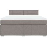 vidaXL Box spring postelja z vzmetnico taupe 180x200 cm blago, (21305941) | Shoptok.si