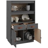  Visoka komoda siva 67 x 40 x 108,5 cm od masivne borovine | shoptok.hr