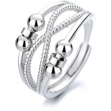 INF Antistresni prstan z biseri Silver S, (21238034) Cene