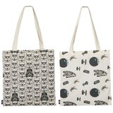 Star Wars Platnena shopping torba uzorak s ikonama, 48 x 43 x 17 cm | shoptok.hr
