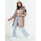 DStreet Płaszcz damski zimowy PAUL kamelowy | Shoptok.si