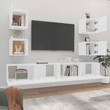 6-dijelni set TV ormarića bijeli od konstruiranog drva | shoptok.hr
