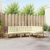  Set vanjskih sofa Bijela 277,5 x 198,5 x 73 cm Poliester | shoptok.hr