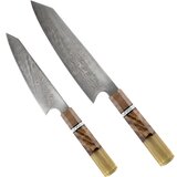  Set damastnih kuhinjskih noževa ZU - 40420 - 2 kom / Tamno smeđa KP40420 | shoptok.hr