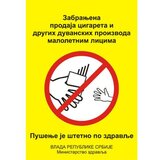 Nalepnica zabranjeno prodavanje cigareta a4 ( 01/305141 )