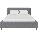 CARRYHOME OBLAZINJENA POSTELJA 140 cm x 200 cm , tekstil svetlo siva | Shoptok.si