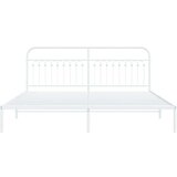 Metalni okvir za krevet s uzglavljem bijeli 193x203 cm | shoptok.hr