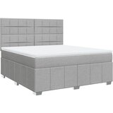 Maison Chic Box spring postelja - Vzmetna postelja z vzmetnico svetlo siva 180x200 cm blago SL11417, (21900484) | Shoptok.si