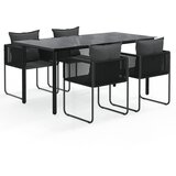  5-dijelni vrtni blagovaonski set crni Crna | shoptok.hr