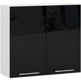 AKORD VISIČNI KUHINJSKI KABINET OLIVIA V 80cm BELO-ČRNEM SREBRU H720, (21713647) Cene