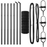 Euro Ograda s 7 Stupova 0.8x10 m Galvanizirani čelik Siva | shoptok.hr