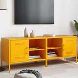 vidaXL TV omarica 2 kosa gorčično rumena 68x39x50,5 cm jeklo Cene