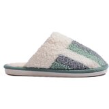Shelvt Warm white and green striped slippers Cene